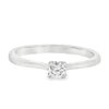 18CT WHITE GOLD 0.20CT ROUND BRILLIANT CUT DIAMOND SOLITAIRE RING