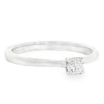 18CT WHITE GOLD 0.20CT ROUND BRILLIANT CUT DIAMOND SOLITAIRE RING