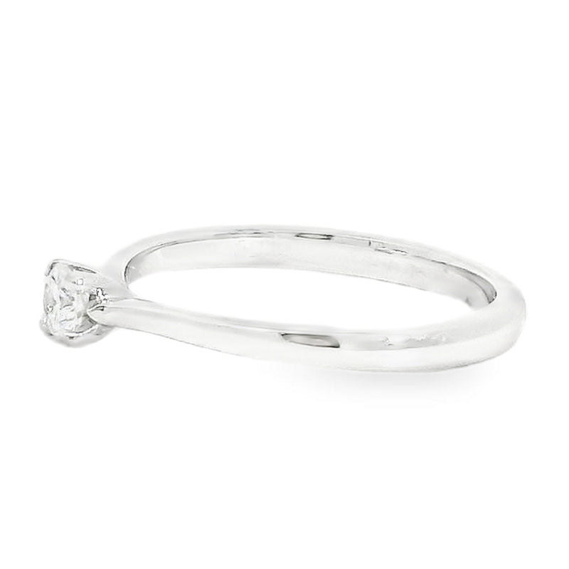 18CT WHITE GOLD 0.20CT ROUND BRILLIANT CUT DIAMOND SOLITAIRE RING