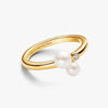 Duo Treated Freshwater Cultured Pearls Ring - 52