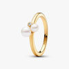 Duo Treated Freshwater Cultured Pearls Ring - 54