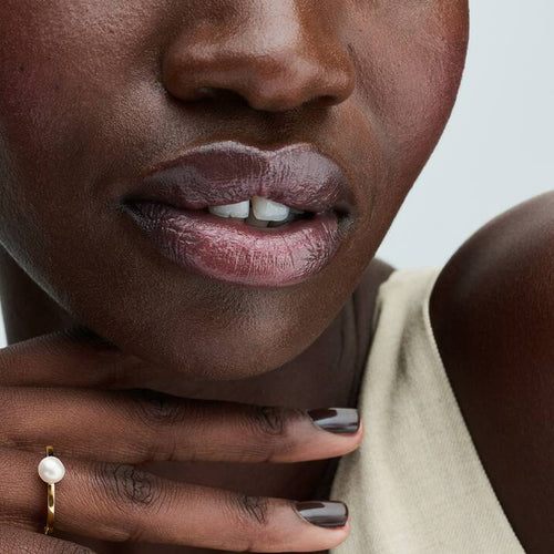 Gold Treated Freshwater Cultured Pearl Ring - 54