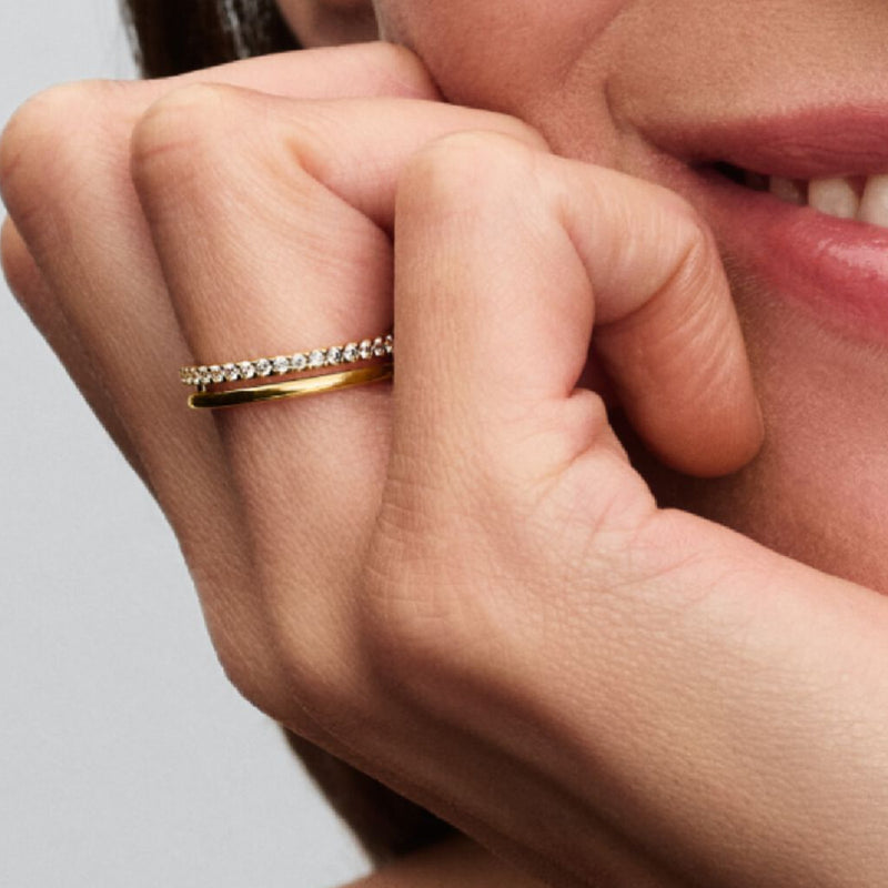 Gold Double Band Ring - 50