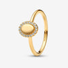 Gold Engravable Oval Halo Ring - 52