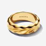 Rippled Wide Band Ring - 50
