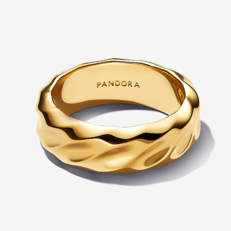 Rippled Wide Band Ring - 50