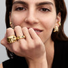Rippled Wide Band Ring - 52
