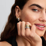 Rippled Wide Band Ring - 56