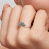 CELESTIAL BLUE SPARKLING MOON RING 192675C01-58