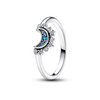 CELESTIAL BLUE SPARKLING MOON RING 192675C01-56 - Size 56
