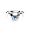 CELESTIAL BLUE SPARKLING MOON RING 192675C01-56 - Size 56