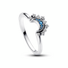 CELESTIAL BLUE SPARKLING MOON RING 192675C01-56 - Size 56