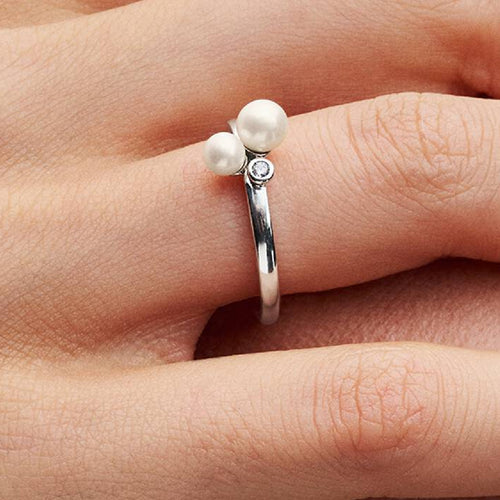 Duo Treated Freshwater Cultured Pearls Ring -54