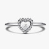 Engravable Heart Halo Ring Size 52