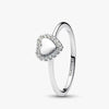 Engravable Heart Halo Ring Size 54
