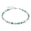 Coeur De Lion Iconic Silver-Green Necklace