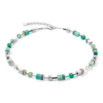 Coeur De Lion Iconic Silver-Green Necklace