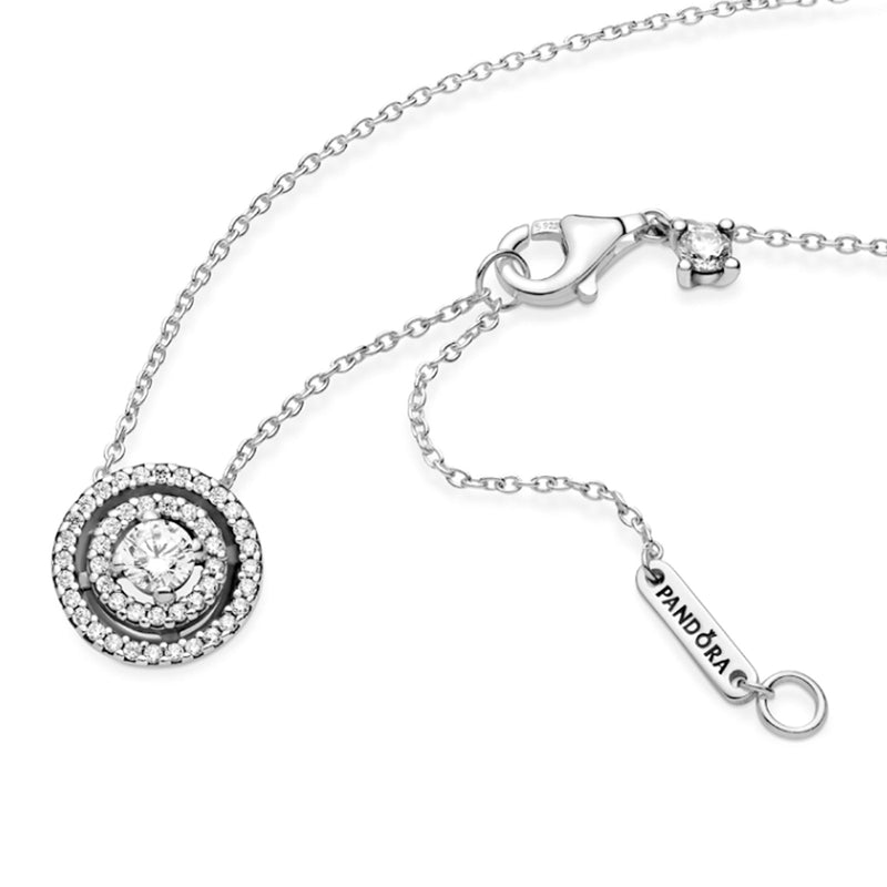 SPARKLING DOUBLE HALO COLLIER NECKLACE – Hemstock's Jewellers