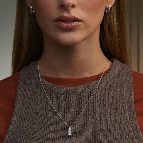 Clogau Silver Cariad Sparkle Drop Pendant & Chain