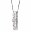 Clogau Silver Cariad Sparkle Drop Pendant & Chain