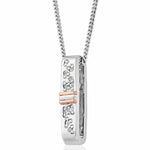 Clogau Silver Cariad Sparkle Drop Pendant & Chain