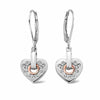 Clogau Silver Cariad Sparkle Heart Drop Earrings
