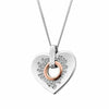 Clogau Silver Cariad Sparkle Heart Pendant & Chain