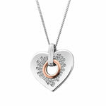 Clogau Silver Cariad Sparkle Heart Pendant & Chain