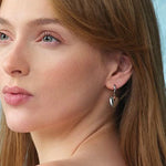 Clogau Silver Cariad Heart Hoop Drop Earrings