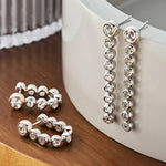 Clogau Silver Celebration Drop-Hoop Earrings