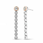 Clogau Silver Celebration Drop-Hoop Earrings