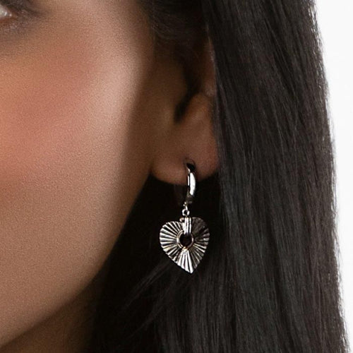 Clogau Silver Cariad Horizon Heart Earrings