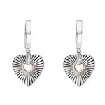 Clogau Silver Cariad Horizon Heart Earrings