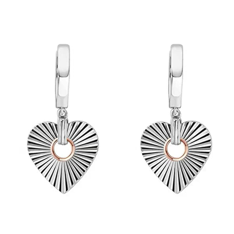 Clogau Silver Cariad Horizon Heart Earrings