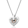 Clogau Silver Cariad Sparkle Heart Pendant & Chain