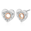 Clogau Silver Cariad Sparkle Stud Earrings