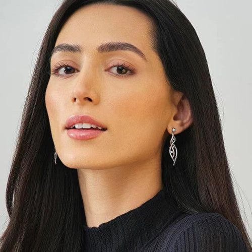 Clogau Silver Swallow Falls Drop Earrings