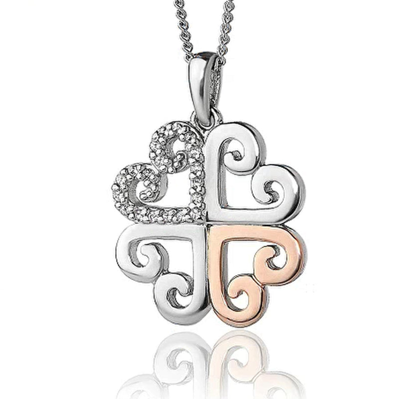 Clogau Silver Affinity Heart Pendant & Chain