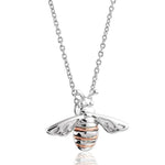 Clogau Silver Honey Bee Pendant & Chain Necklace