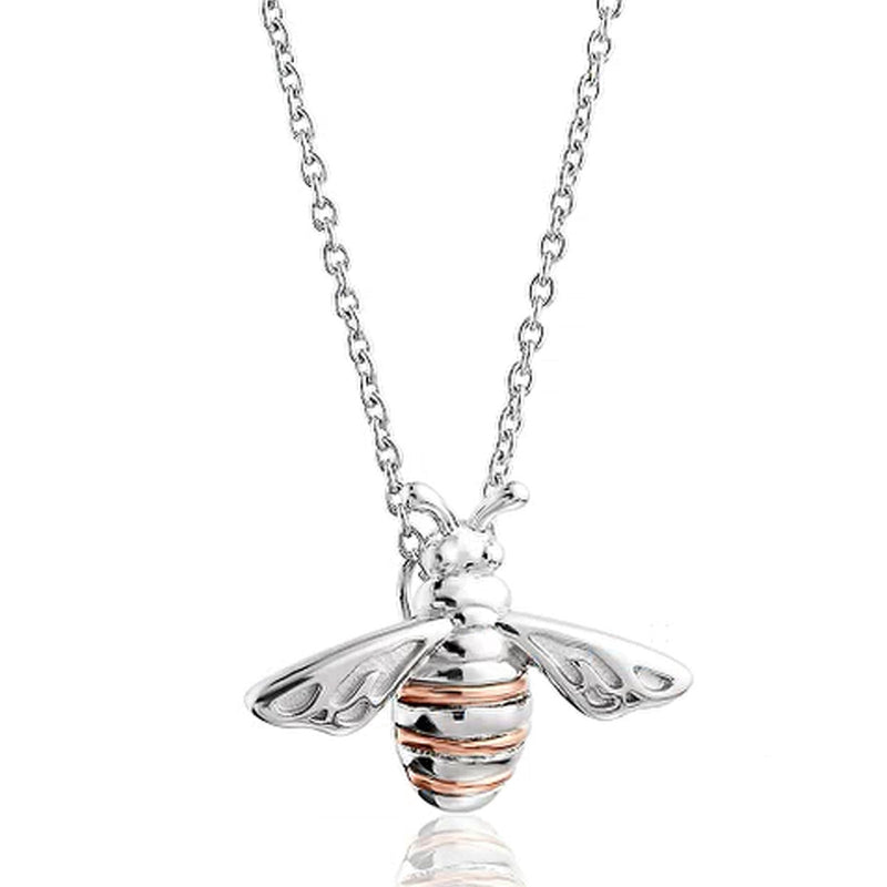 Clogau Silver Honey Bee Pendant & Chain Necklace