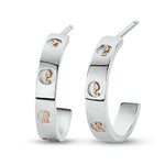 Clogau Silver Insignia Slim Half-Hoop Earrings