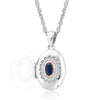 Clogau Silver Princess Diana Sapphire Locket & Chain
