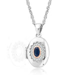 Clogau Silver Princess Diana Sapphire Locket & Chain