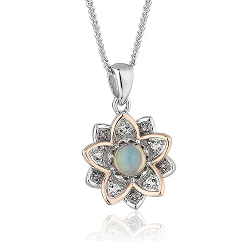 Clogau Silver Lotus Pendant & Chain