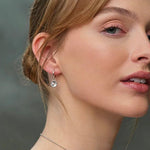 Clogau Silver Nos Da Hoop Drop Earrings
