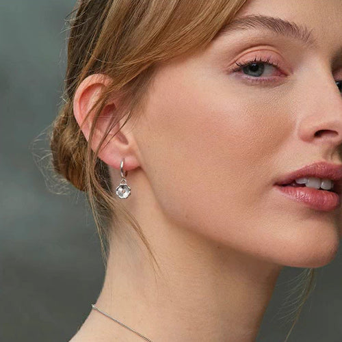 Clogau Silver Nos Da Hoop Drop Earrings