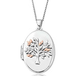 Clogau Silver Tree Of Life Oval Locket + Chain