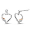Clogau Silver Past Present Future Heart Drop Earrings