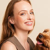 Clogau Silver Paw Prints On My Heart Stud Earrings