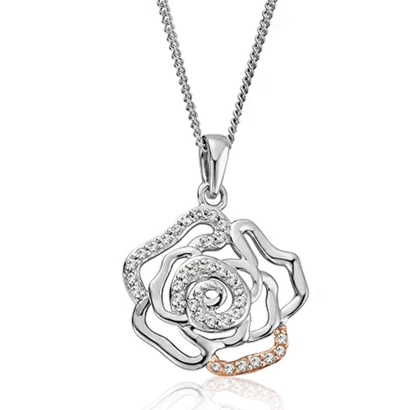 Clogau Silver Royal Roses Pendant & Chain